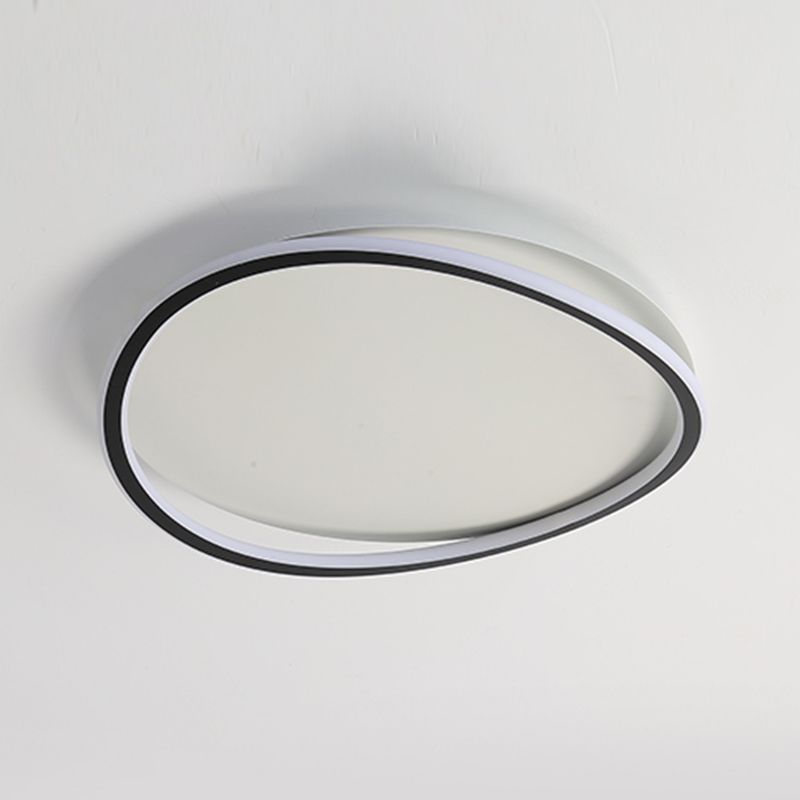 Black Flush Mount Ceiling Lighting Fixture Minimalist LED Metal Flush Mount Lighting
