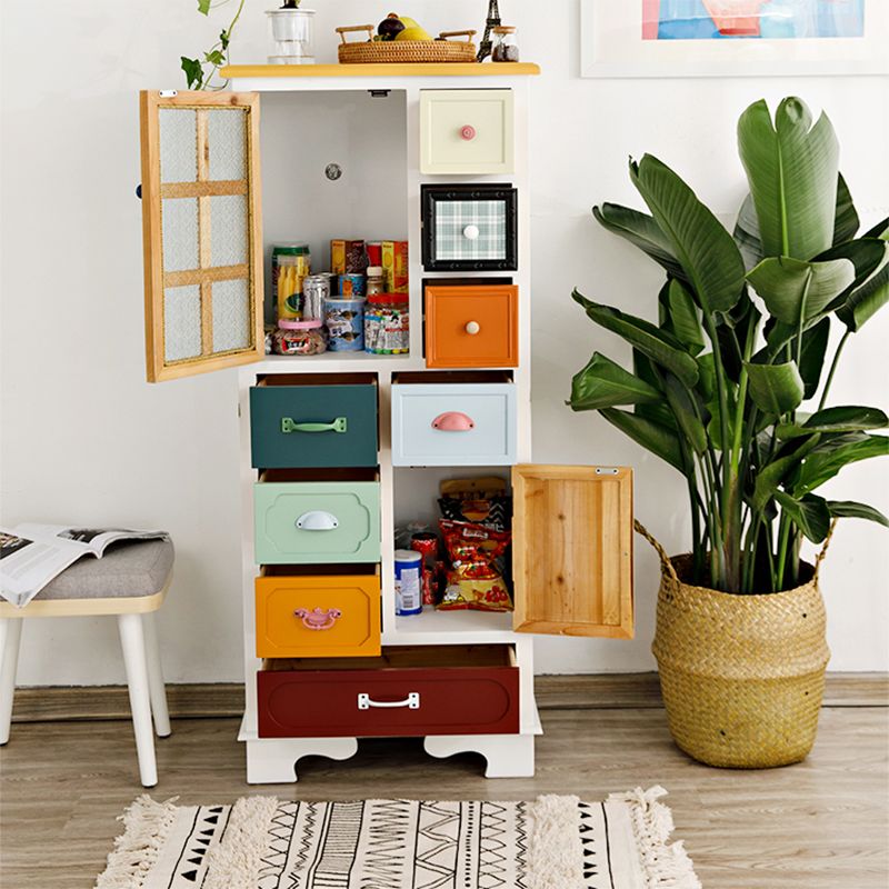 Coastal Storage Chest Dresser Solid Wood Dresser , 14.82-inch Width