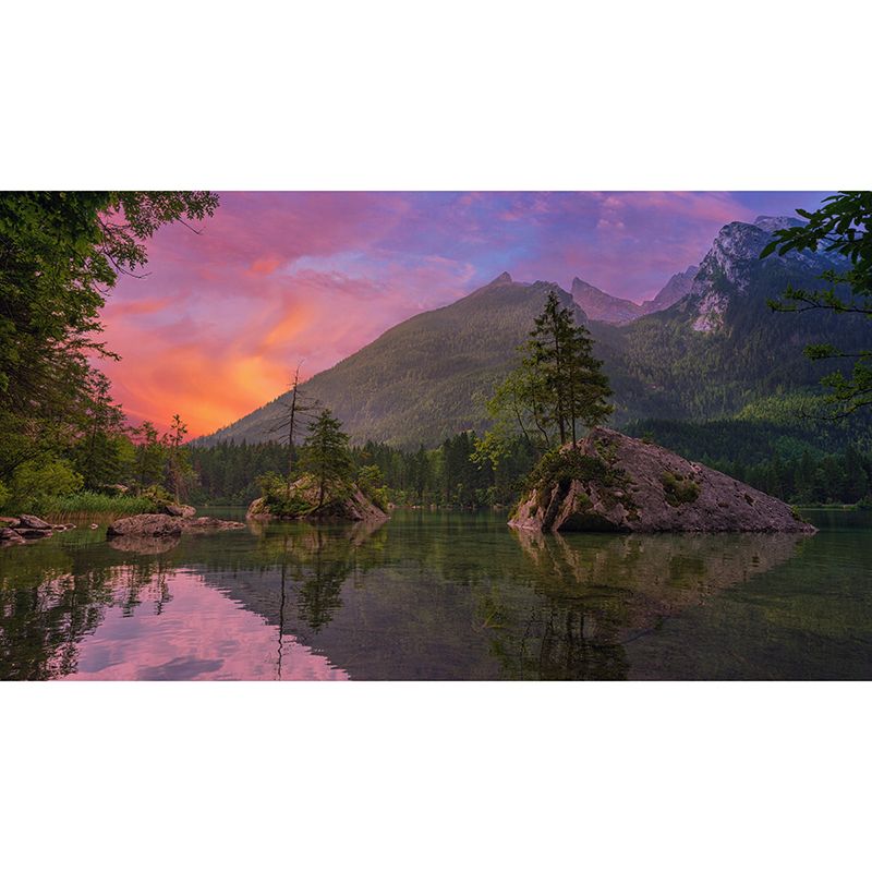 Customized Mountain Scenery Wall Mural Mildew Resistant for Bedroom Decoration