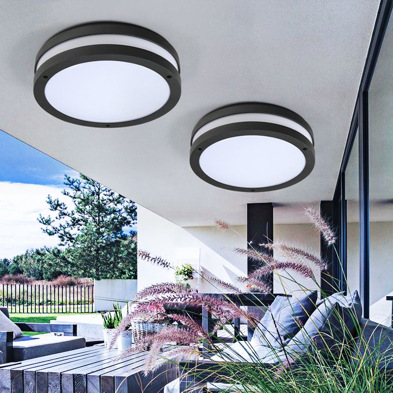 Lámpara de techo LED impermeable contemporánea Luz de montaje empotrado de acrílico para patio