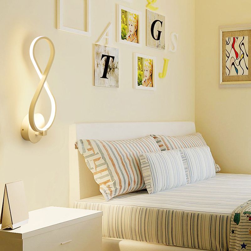 Modern Creative LED Wall Lamp Aluminium Linear Wall Sconce with Acrylic Shade