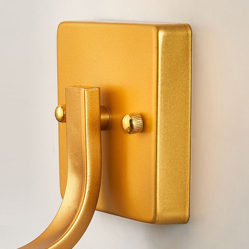 Modern Vanity Lighting Metal Wall Light Fixture in Gold for Bathroom
