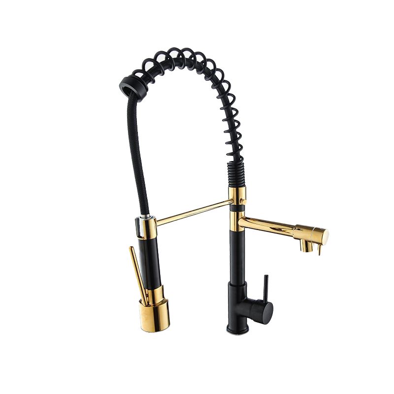 Modern Farmhouse Faucet Spring Spout Double Handles Kitchen Faucet High Arch Water Filler