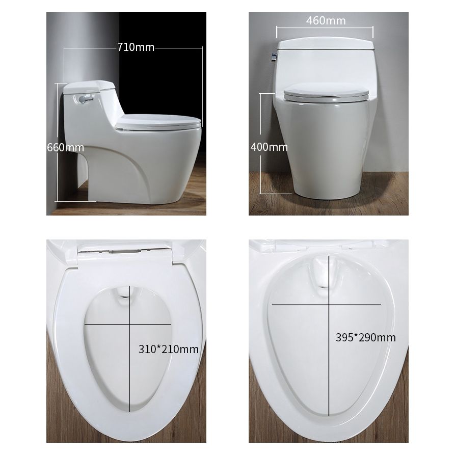 Modern Siphon Jet Toilet Bowl Cotton White Bidet Toilet with Seat for Bathroom