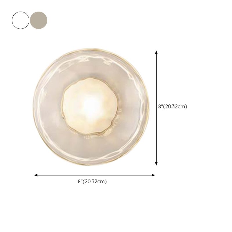 Metal and Glass Wall Sconce in Gold / Black 1 - Light Post Modern Wall Light