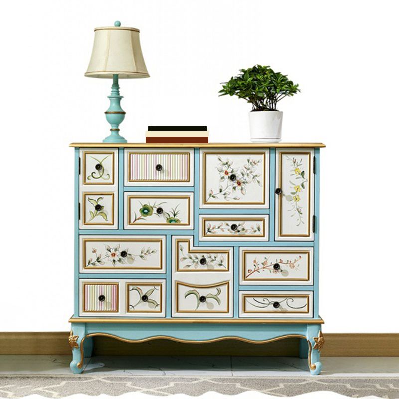 American Traditional Combo Dresser Wood Storage Chest for Bedroom