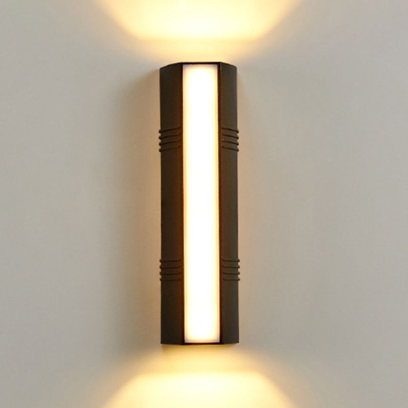 1 Light Rectangle Flush Mount Wall Sconce Modern Metal Wall Light Sconces
