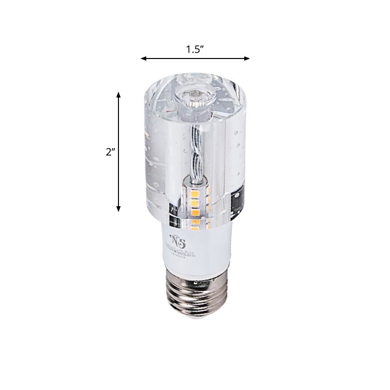 LED Hallway Ceiling Light Fixture Contemporary Flush Mount with Cylinder Clear Crystal Shade