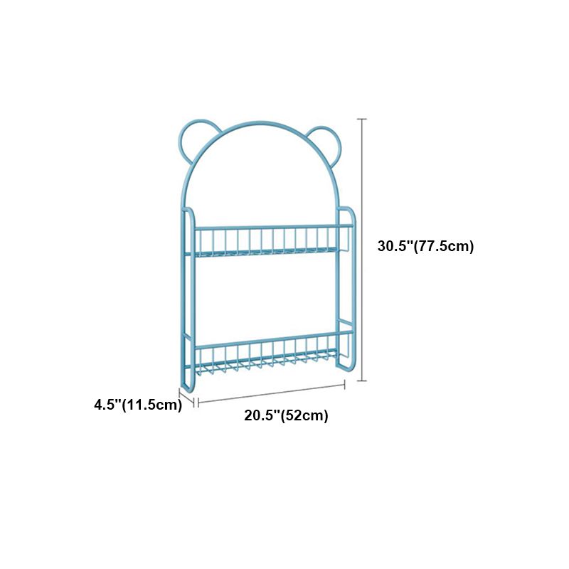 Libreria moderna in metallo galleggiante in metallo chiuso a parete.