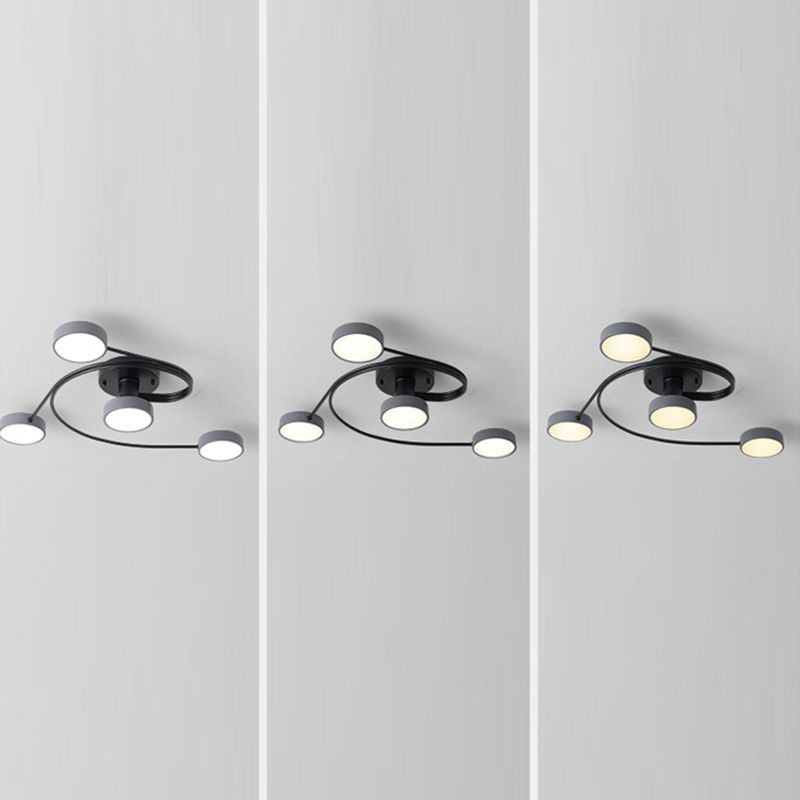Nordic Style Flush Mount Plafondlamp Eenvoudige Moderne Creatieve Plafondlamp voor Woonkamer