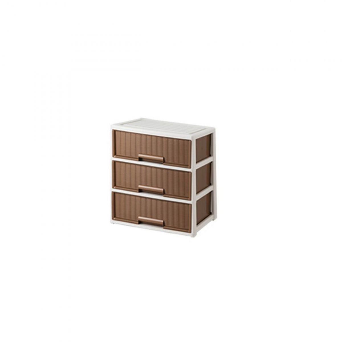 Contemporary Brown Plastic Vertical Kids Nightstand with 2/3/4/5/6 Drawers