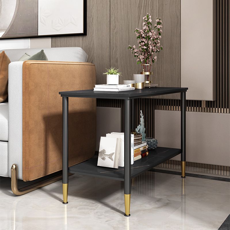 21.65" Tall  4 Legs End Table Modern Slate Rectangular Side Table