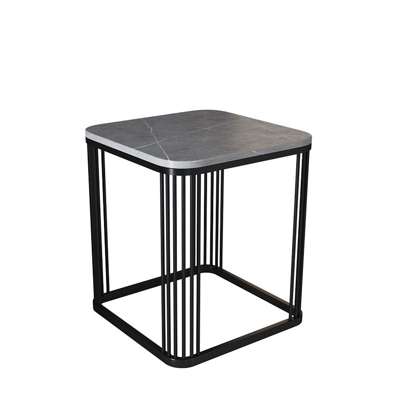 Square Nesting Coffee Table Set Slate Frame Coffee Cocktail Table with Drawer