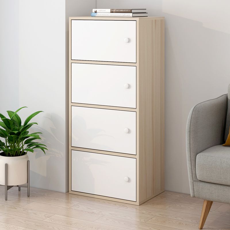 Modern Rectangle Storage Cabinet Wood Knobs Cabinet with Doors