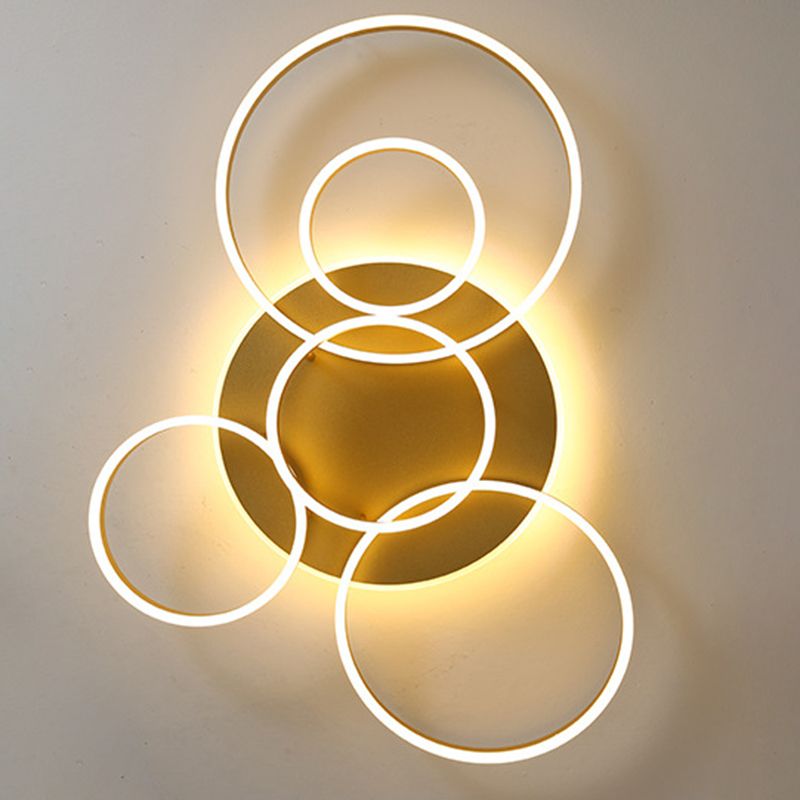Kruisende cirkels Multi-Lights LED-plafondlamp Moderne stijl Eenvoud Inbouwverlichtingsarmatuur voor woonkamer