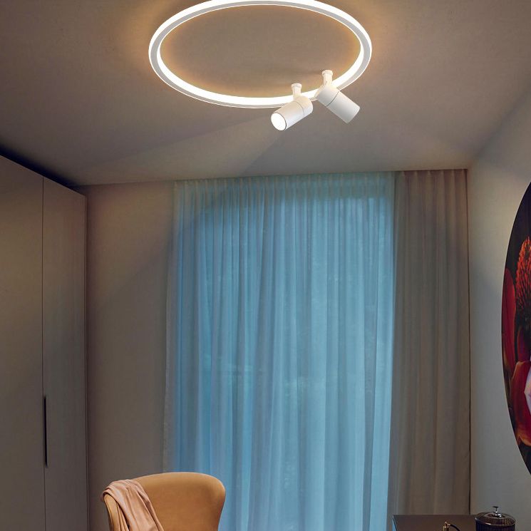 Eenvoud-Stijl Cirkel Flush Mount Verlichting Metaal LED Slaapkamer Plafond Licht Profiel