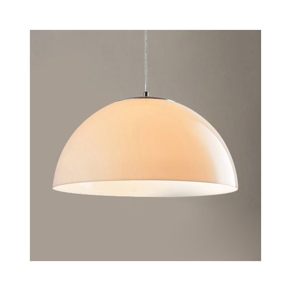 Nordic 1 Light Suspension Pendant with Acrylic Shade Red/Black/White Dome Ceiling Pendant Light