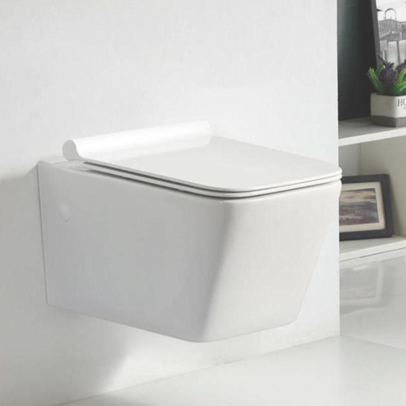 Contemporary Wall Hung Toilet Bowl White Seat Included Urine Toilet for Bathroom