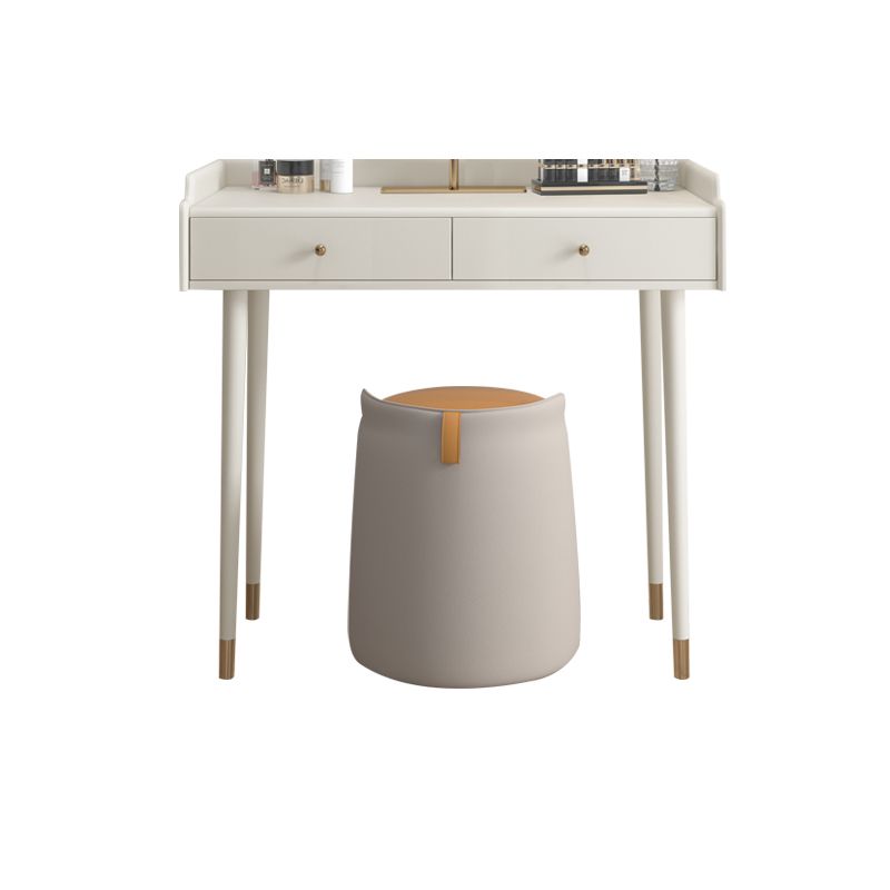 Bedroom Contemporary Storage Box 2-Drawer Cream Vanity Dressing Table