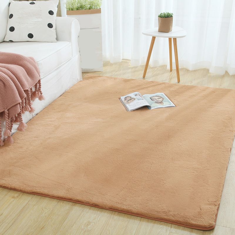 Multi-Color Solid Color Rug Cotton Blend Simple Area Rug Anti-Slip Backing Pet Friendly Easy Care Area Carpet for Home