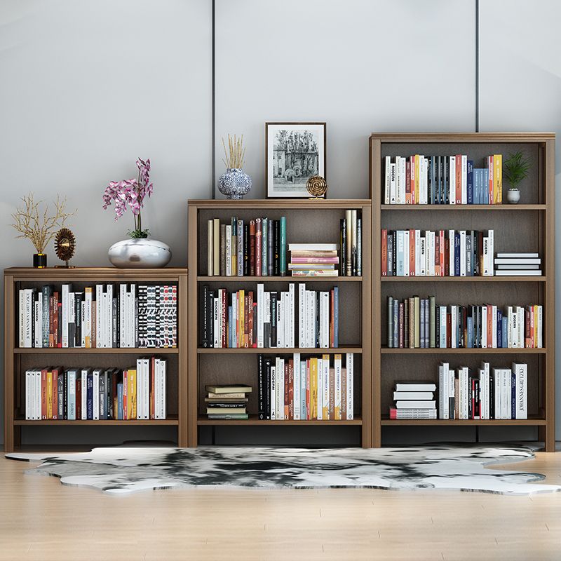 Scandinavian Rubber Wood Standard Bookshelf Closed Back Vertical Bookshelf
