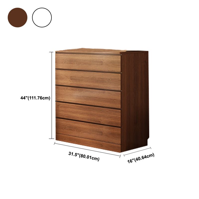 16" W Wooden Chest Modern Style Storage Chest Dresser with Drawers and Doors