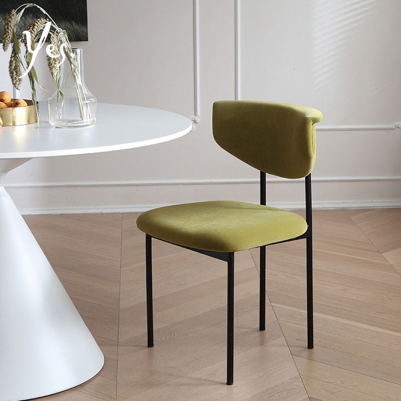 Kitchen Upholstered Armless Chair Industrial Open Back Dining Chair
