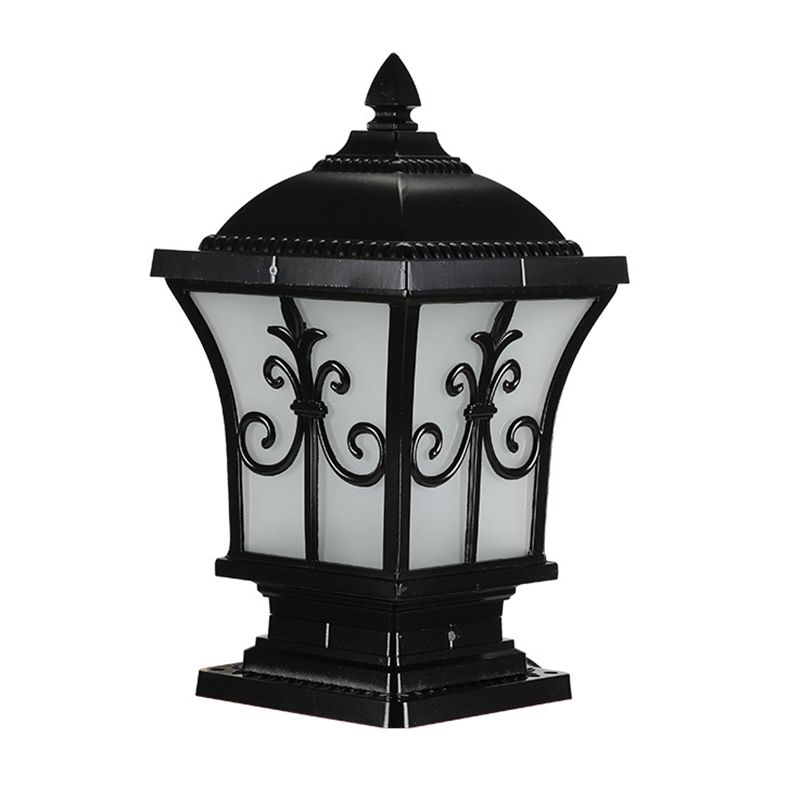 Black Outdoor Lights Waterproof Square Pillar Lamp for Garden