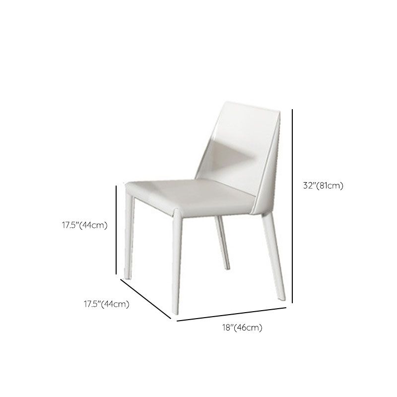 Glam Dinette Set with Solid Back Chairs 1/2/4/6/7/8 Pieces Glossy White Dining Table Set