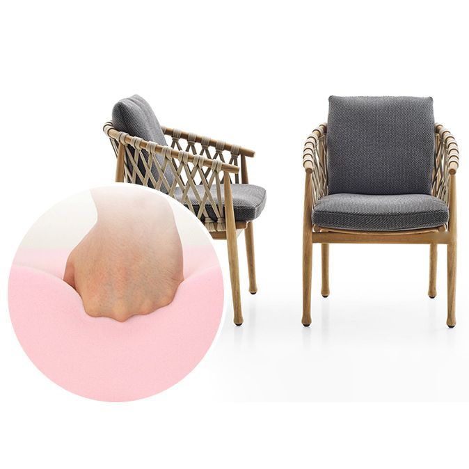 Modern Dining Table Set 1/4/5/7 Piece Teak Dining Set for Garden