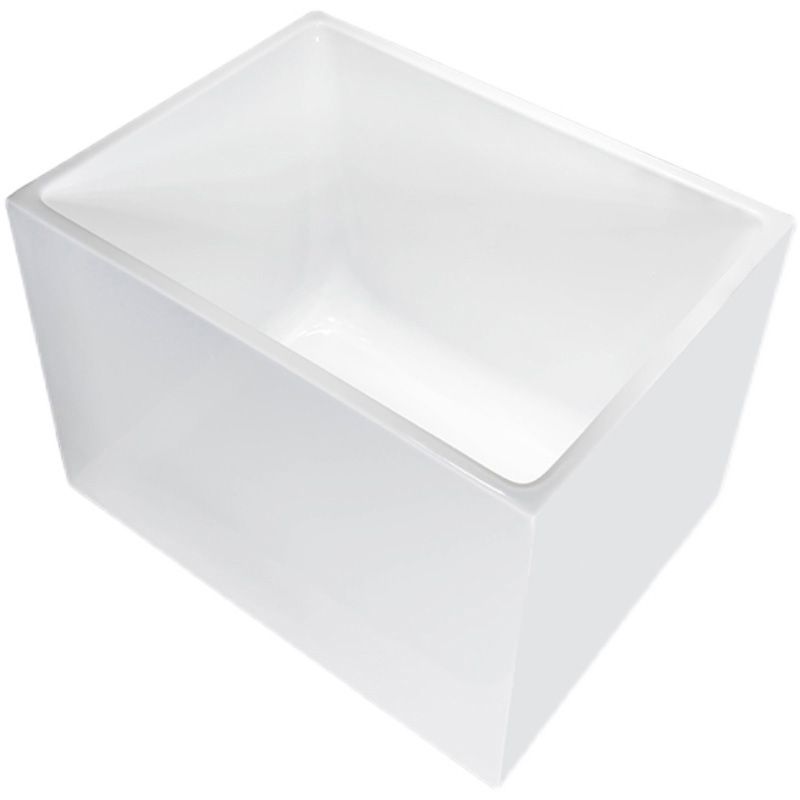 Back to Wall Soaking Bathtub Rectangular Modern Bath Tub (Board not Included)