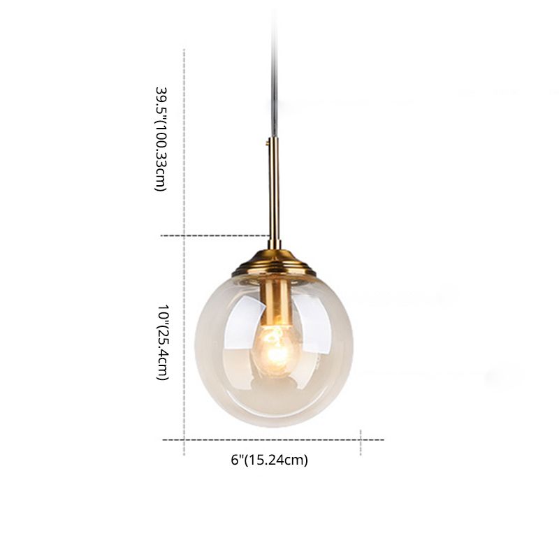 1 Globe Light Hanging Plafond Lights Industrial Style Glass Pendants Pending Lights For Restaurant