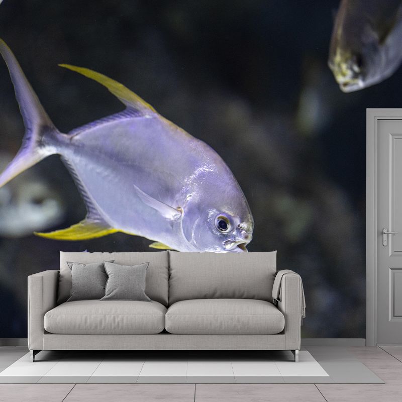 Seabed Mural Wallpaper Tropical Beach Style Mildew Resistant for Living Room