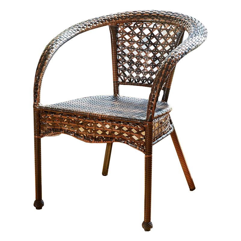 Boho Style Bistro Set 3 Pcs Glass Top Bistro Set for Balcony