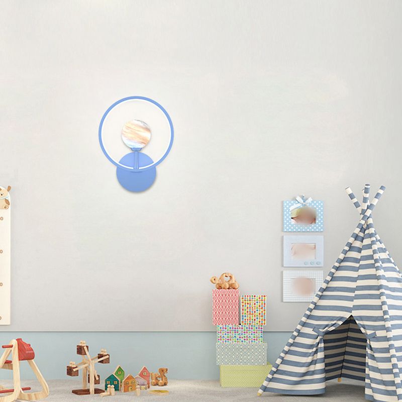 Ball Shade Metal Wall Sconce Modern Style Single Light Wall Mounted Light