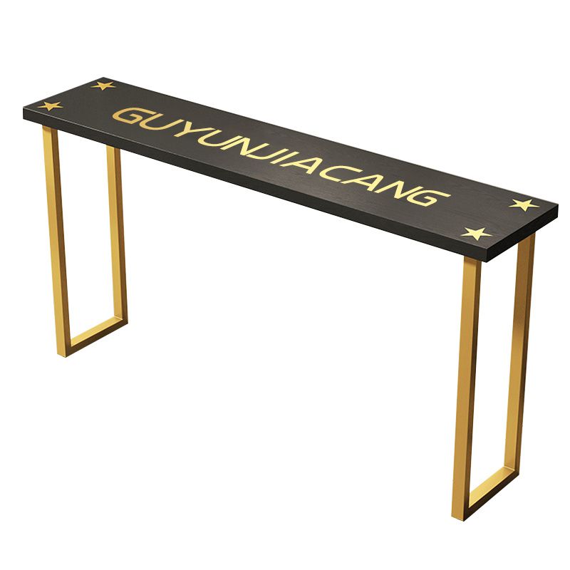 Glam Indoor Bar Dining Table Black Rectangle Counter Wine Table
