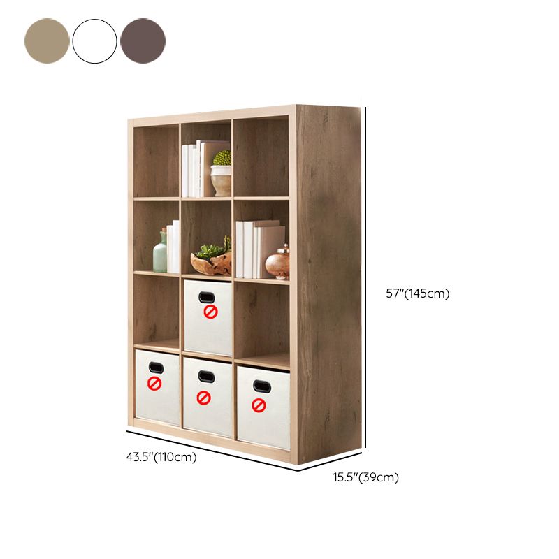 Standard Open Back Bookcase Engineered Wood Scandinavian Bookshelf (Drawers not Included)