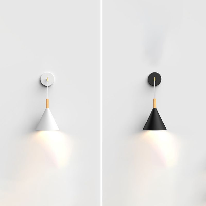 Modern Style Wall Light Fixture Creative Wooden Geometric Wall Light Sconce for Bedroom