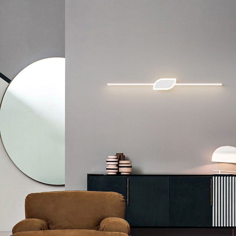 Nordic Style Iron Wall Light Strip Shape Wall Lamp for Children's Room