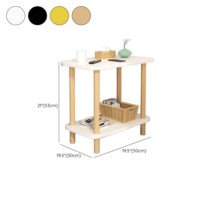 Modern Accent Side Table Storage Wood Side Table for Bedroom