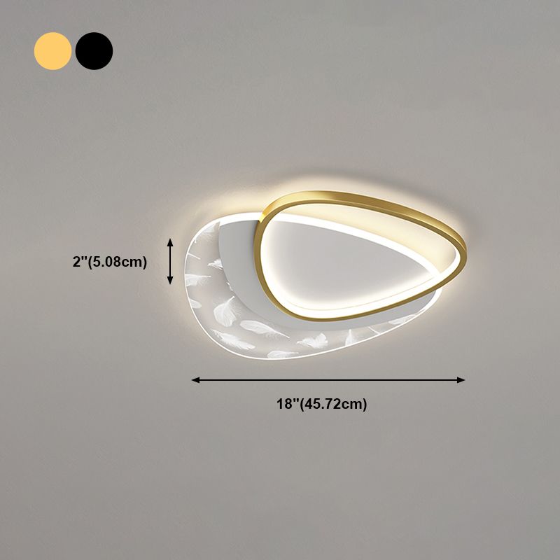 Moderne dreieckige Deckenleuchte aus Metall mit 2 Leuchten für das Esszimmer