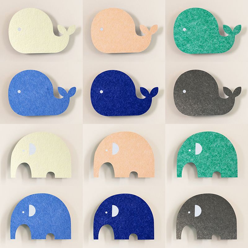 Cartoon Animal LED Sconce Lamp Polyester Children's Bedroom Wall Light Fixture