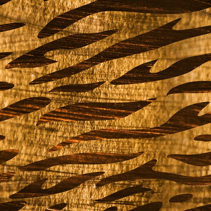 Contemporary Foil Wall Paper Mural for Home Personalized Wall Covering in Bright Color