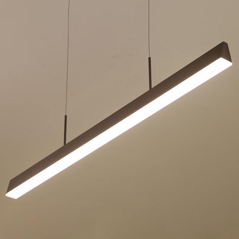 Modern Linear Shape Pendant Lighting Fixture Metal 1 Light Island Pendant Light