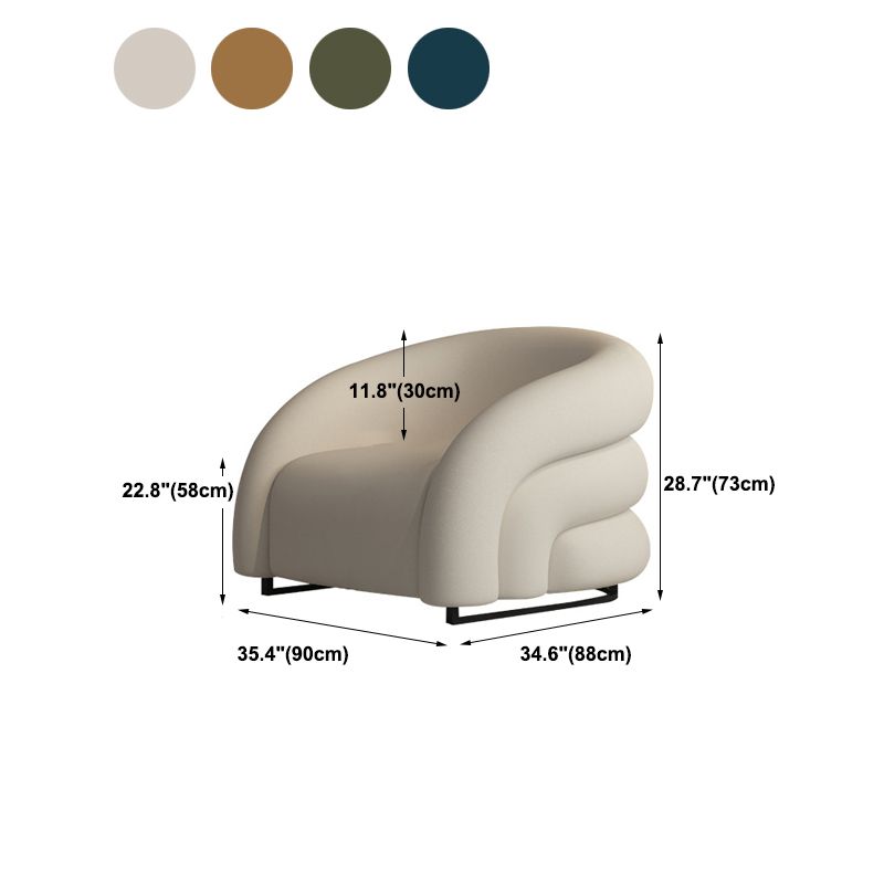 34.65" Wide Contemporary Style Single Sofa Chair Microfiber Arm Chair