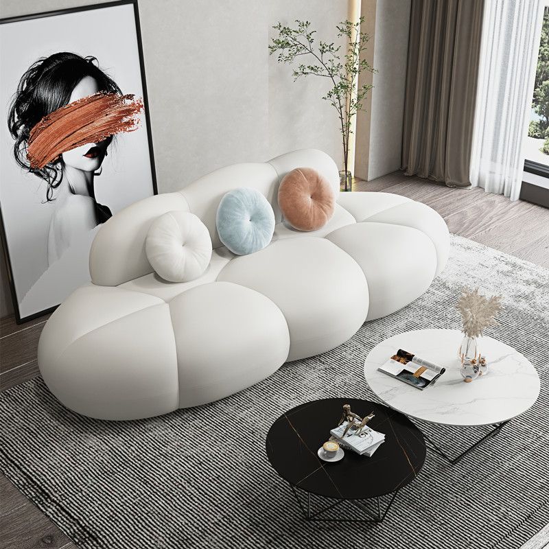 Contemporary Curved Sofa Tight Back Sofa for Living Room, Apartment