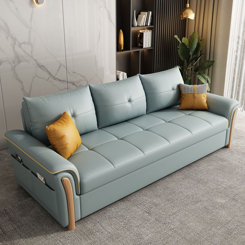 Stationary Stain Resistant Slipcovered Flared Arm 3-seat Seating
