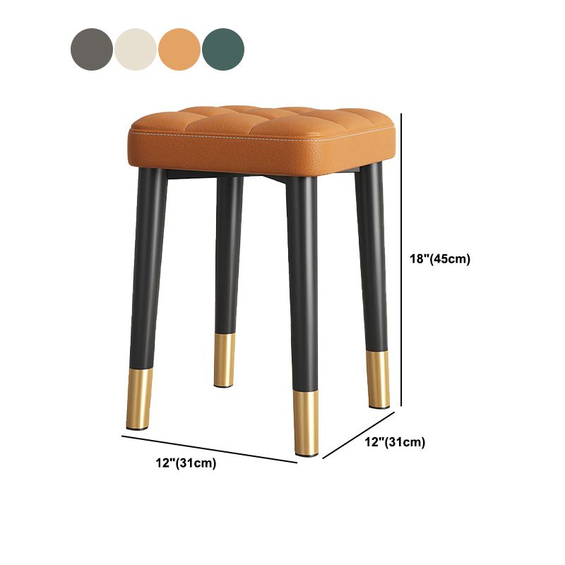 Water Resistant Ottoman Square Metal Frame Fabric Tufted Standard