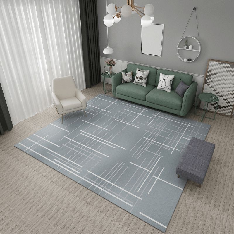 Kreativer minimalistischer Teppich Multicolor-Cross-Line-Kunst Teppich Anti-Schlupf-Fleckenfest-Resistantttin-freundlicher Teppich für Wohnzimmer