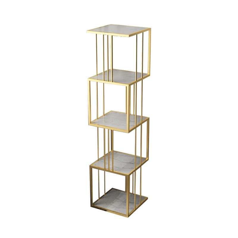 Glam Open Etagere Bookshelf di ferro verticale libreria per la casa